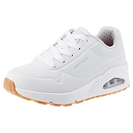 Skechers uno stand on air, sneaker, bianco white synthetic trim, 29 eu
