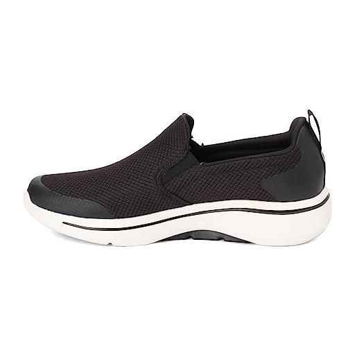 Skechers go walk arch fit togpath, scarpe da ginnastica uomo, black textile synthetic black trim, 45 eu