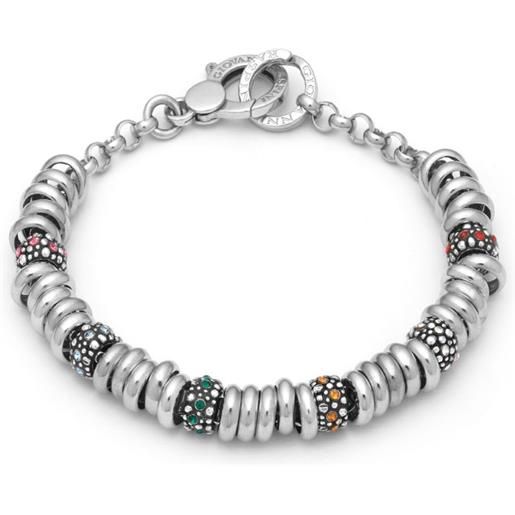 Giovanni Raspini / bracciale beads crystal color / argento e zirconi