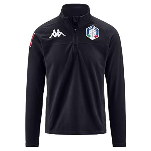 Kappa 6cento 687b fisi, felpa sportiva unisex-ragazzo, blue night, yxl