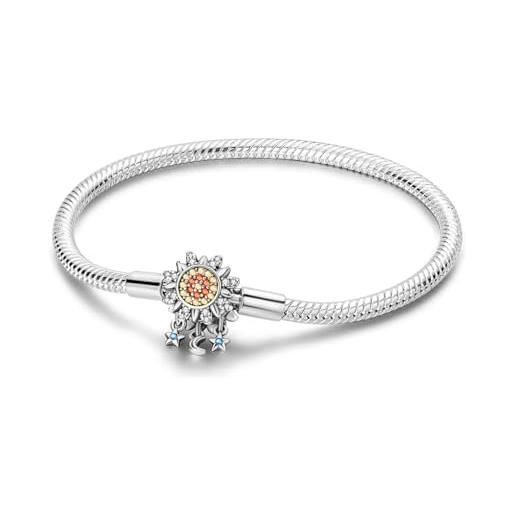 Hapour bracciale charms in argento 925 per donne farfalla migliore amico cuore luna e stella bracciale charms a catena di serpente con 5a cubic zirconia