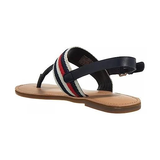Tommy Hilfiger sandali donna flat sandal estivi, bianco (ecru), 38 eu