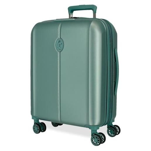 El Potro vera valigia da cabina verde 40 x 55 x 20 cm rigida abs chiusura tsa 37l 3,1 kg 4 ruote doppie bagaglio a mano, verde, valigia cabina