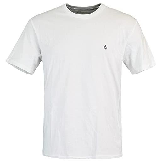 Volcom stone blanks - maglietta da uomo, bianco, s