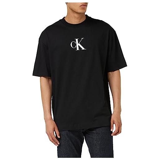 Calvin Klein t-shirt maniche corte uomo scollo rotondo, nero (pvh black), l