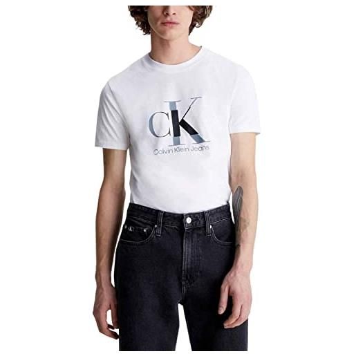 Calvin Klein Jeans t-shirt e polo manica corta cotone bianco