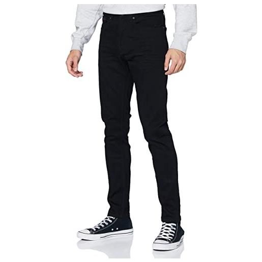 Tommy Jeans jeans uomo austin slim tapered elasticizzati, nero (new black stretch), 36w / 32l