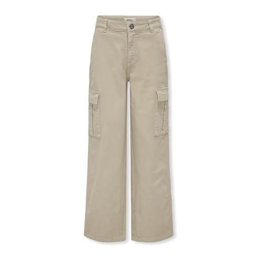 Only kogyarrow-vox str cargo pant pnt noos pantaloni, crema, 164 cm bambina