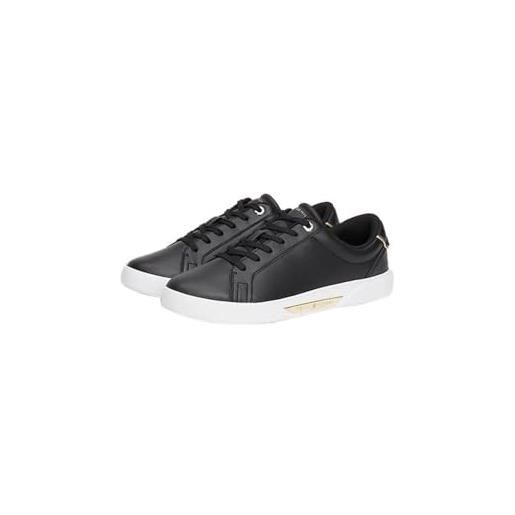 Tommy Hilfiger sneakers donna court basse scarpe, nero (black), 39