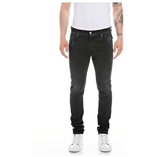 REPLAY jeans uomo mickym skinny fit recycled elasticizzati, nero (black 098), w38 x l34