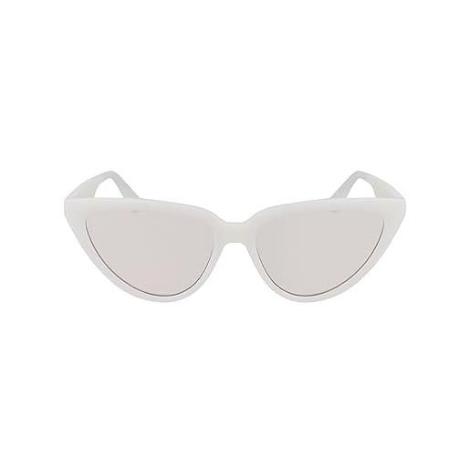 Calvin Klein Jeans ckj23658s 100 white sunglasses woman iniettato, cat eye, 56
