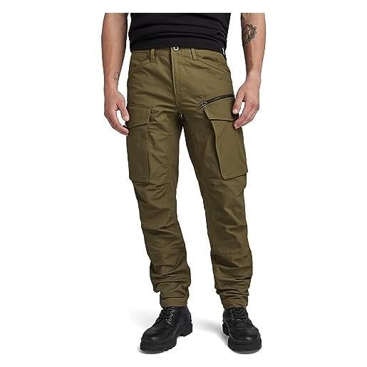 G-STAR RAW rovic zip 3d regular tapered pants, pantaloni uomo, verde scuro (dark olive d02190-d213-c744), 31w / 34l