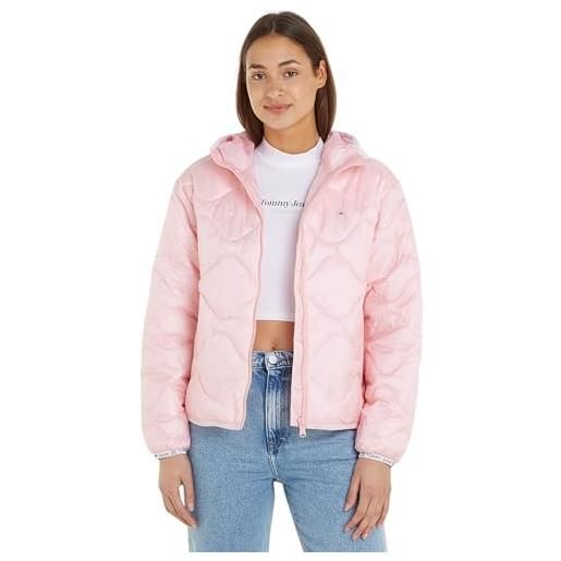 Tommy Hilfiger tommy jeans tjw quilted tape hood puffer ext dw0dw17242 giacche imbottite, rosa (ballet pink), xs donna
