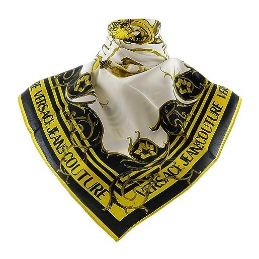 VERSACE JEANS COUTURE foulard con stampa v-emblem garden bianco 74ha7h02zg152 g03 uni