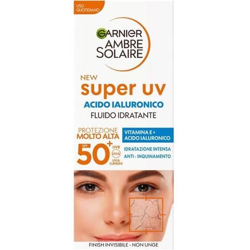 Garnier ambre solaire fluido viso idratante acido ialuronico 40ml spf50+ Garnier