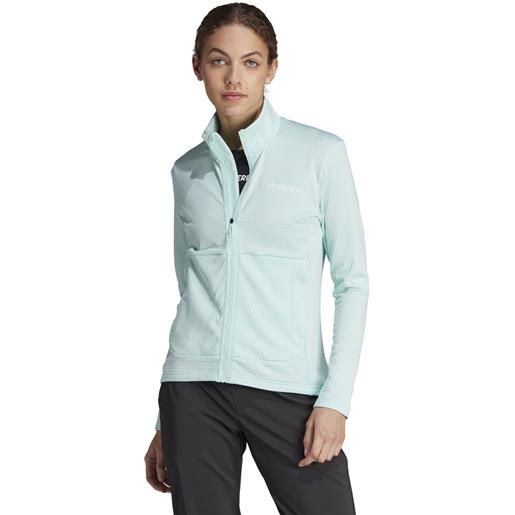 Adidas giacca terrex multi light fleece full-zip donna azzurro acqua
