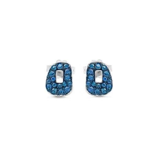 Mattioli orecchini mini puzzle zaffiri blu