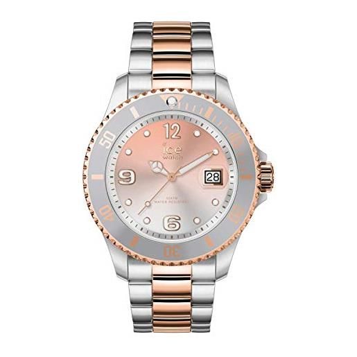 Ice-watch - ice steel silver sunset rose-gold - orologio soldi da donna con cinturino in metallo - 016769 (medium)