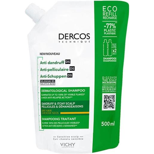 Vichy Dercos - ds shampoo antiforfora ds capelli secchi refill, 500ml