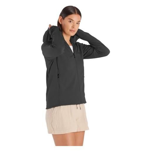 Marmot donna women's leconte fleece hoody, calda giacca in pile, giacca con zip integrale, scaldacorpo traspirante e resistente al vento, impacchettabile, ideale per escursioni e sci. , black, xl