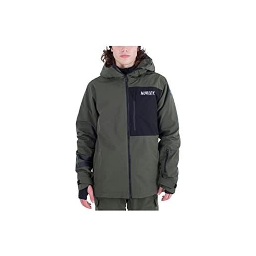Hurley thread collective inc. Outlaw snowboard jacket giacca, nero, xl uomo