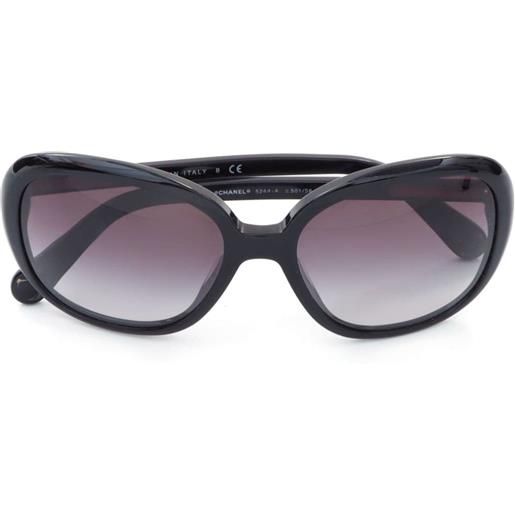 CHANEL Pre-Owned - occhiali da sole cat-eye anni '90-2000 - donna - plastica - taglia unica - nero