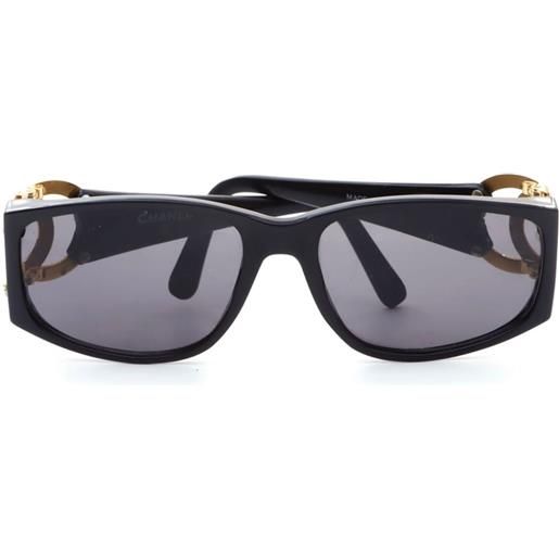 CHANEL Pre-Owned - occhiali da sole cc con montatura a giorno anni '90-2000 - donna - plastica - taglia unica - nero