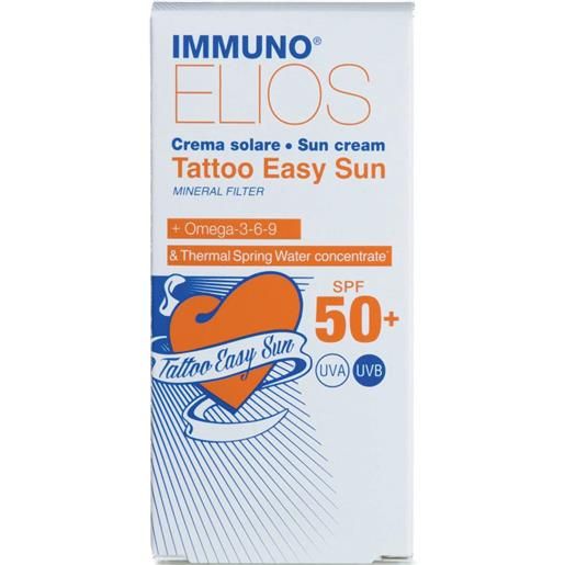 MORGAN Srl immuno elios - crema solare tattoo easy sun spf50+ 50ml - protezione solare per tatuaggi con fattore di protezione 50+