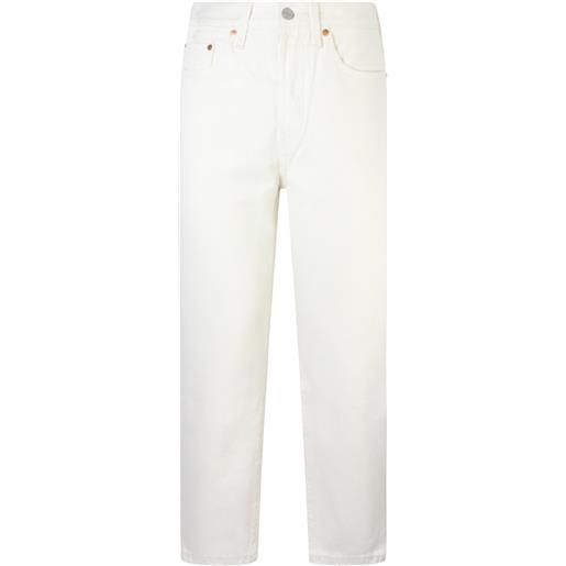 LEVI'S jeans bianco 501 original cropped per donna