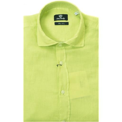 PETER HADLEY camicia lime in lino