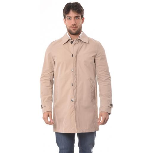 Herman & Sons trench sfoderato in cotone beige