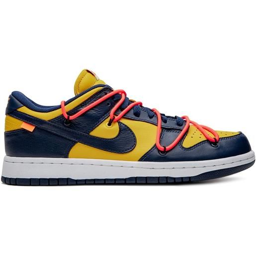 Nike X Off-White sneakers off-white dunk low university gold - blu