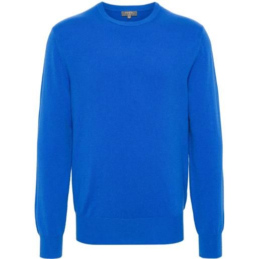 N.Peal maglione oxford in cashmere biologico - blu