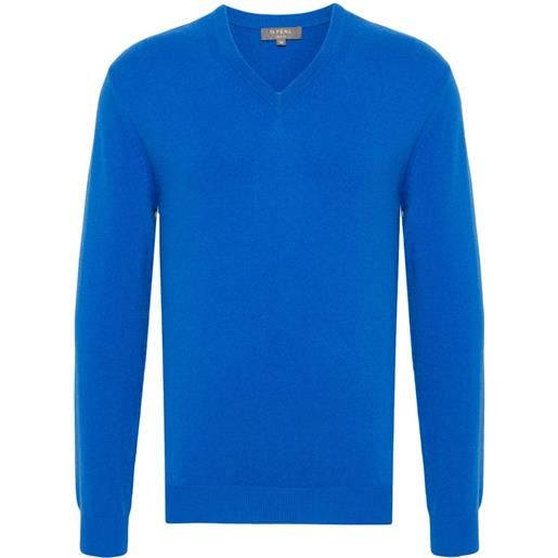 N.Peal maglione burlington in cashmere biologico - blu