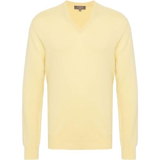 N.Peal maglione burlington in cashmere biologico - giallo