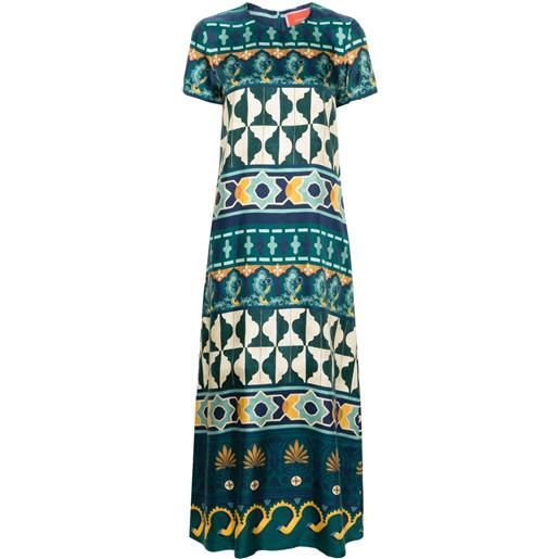 La DoubleJ abito con stampa - verde