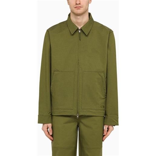 The North Face giacca camicia con zip verde foresta