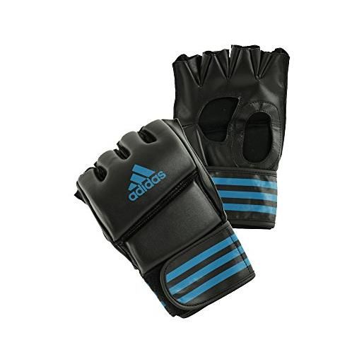 adidas guantoni mma grappling training glove, nero/blu, xl, adicsg08-2