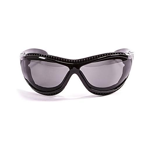 Ocean Sunglasses tierra de fuego, occhiali da sole polarizzati, montatura: nero brillante, lenti: fumé, 12200.1