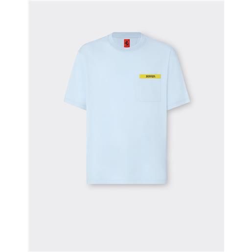 Ferrari t-shirt in cotone con dettaglio a contrasto