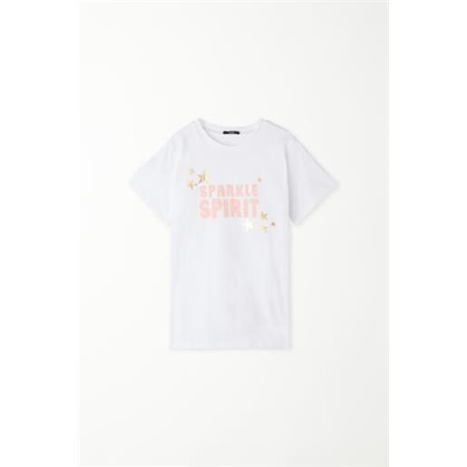Tezenis t-shirt girocollo in cotone con stampa bambina stampa
