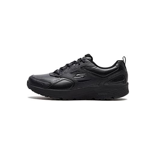 Skechers go run consistent-scarpe da tennis in pelle con schiuma raffreddata ad aria, ginnastica uomo, nero, 47.5 eu