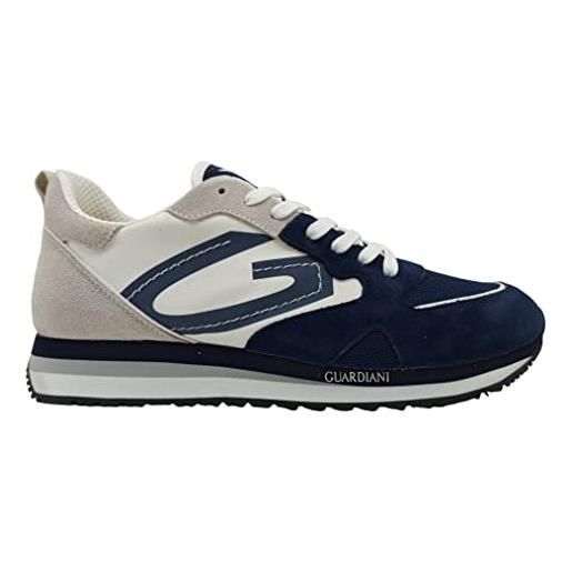 GUARDIANI sneakers blu/bianca multicolor agm200004 scarpe uomo sportive bianche (blu bianca, numeric_43)