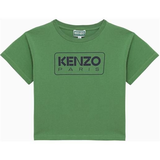KENZO t-shirt verde menta in cotone con logo
