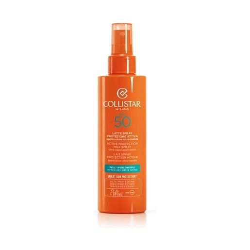 Collistar spray solare spf50 latte protezione attiva pelli ipersensibili 200ml