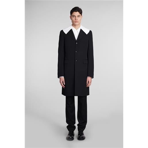 Comme des Garcons homme plus cappotto in lana nera