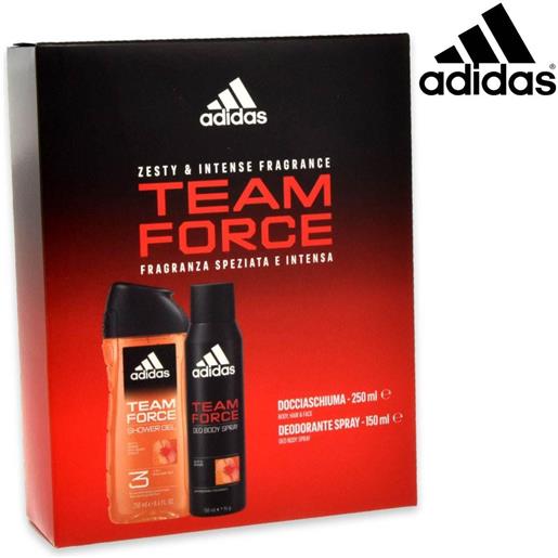 Adidas team force deodorante 150ml + shower gel 250ml