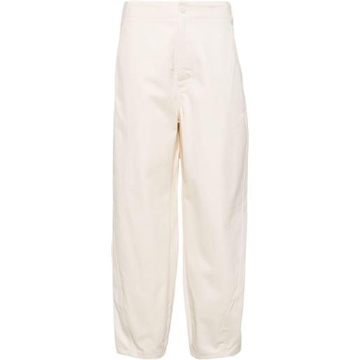 Yves Salomon pantaloni affusolati a vita alta - bianco