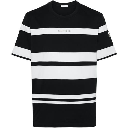 Moncler t-shirt a righe - nero