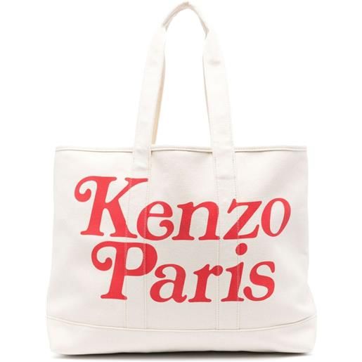 Kenzo borsa tote utility grande - toni neutri